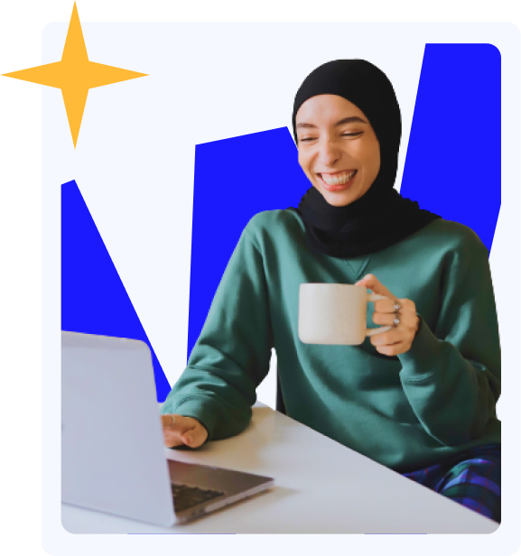 Students learning online